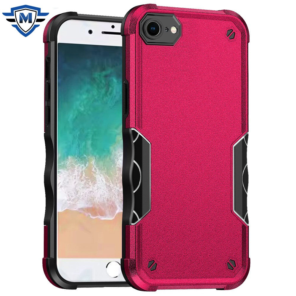 For Apple iPhone 17E /16E Slim Fit Hybrid Lightweight Shockproof 2-in-1 Hybrid Hard PC Bumper Frame Armor Protection Case Cover Hot Pink