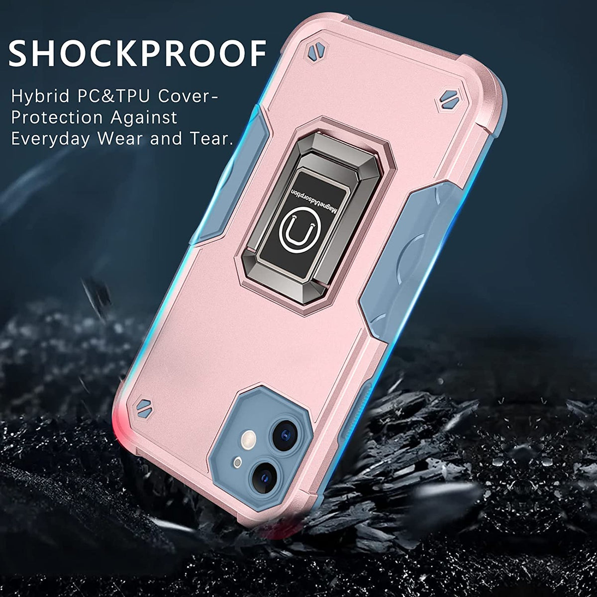 For Motorola Moto G 5G 2025 Heavy Duty Hybrid 2in1 Hard PC & TPU Rugged Bumper Shockproof with Magnetic Ring Kickstand Case Cover