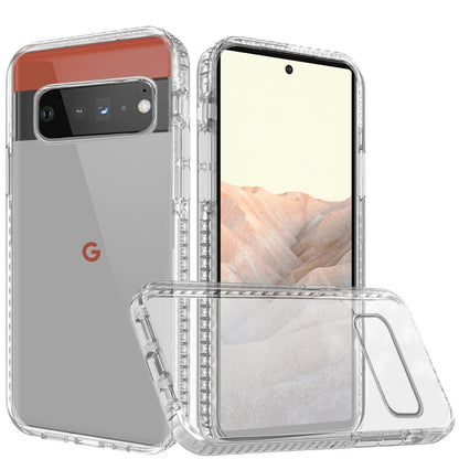 For Samsung Galaxy S22 Crystal Transparent Rugged Shockproof Hybrid PC Colorful Buttons Military Grade Protection Back  Phone Case Cover