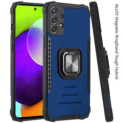 For Samsung Galaxy A32 5G Hybrid with Stand Magnetic Ring Kickstand Bumper Shockproof Armor Heavy Duty Military Grade Hard  Phone Case Cover