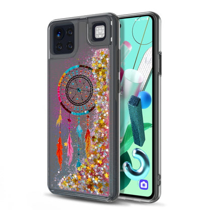 For LG K92 5G Quicksand Liquid Glitter Bling Hybrid Image Flowing Sparkle Protector TPU Skin Dreamcatcher Phone Case Cover