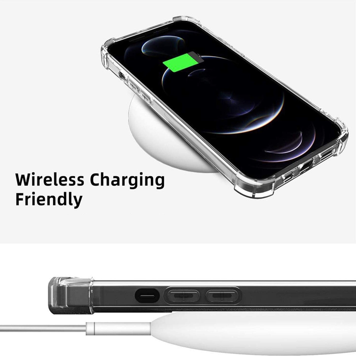 For Samsung Galaxy A03S Slim Transparent Hybrid with Soft TPU Rubber Corner Bumper with Raised Edges Shock Absorption Clear Phone Case Cover