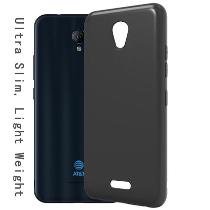 For AT&T Fusion Z, Motivate Hybrid Rubber Soft Silicone Gummy TPU Gel Candy Skin Flexible Skinny Slim Thin Protector  Phone Case Cover