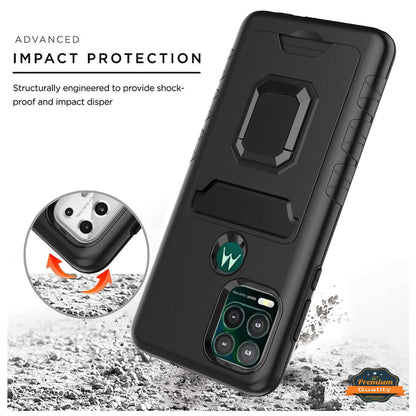 For Apple iPhone 13 /Pro Max Mini Wallet Credit Card Slot Holder with Metal Ring Kickstand Heavy Duty Shockproof Hybrid Dual Layer Magnetic Stand  Phone Case Cover