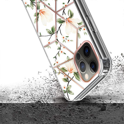 For Samsung Galaxy A23 5G Fashion Art Floral IMD Design Beautiful Flower Pattern Hybrid Protective Hard Rubber TPU White Flower Phone Case Cover