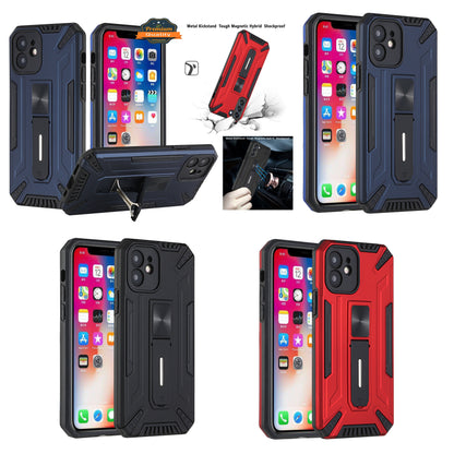 For Samsung Galaxy S21 FE /Fan Edition Hybrid Military Grade Tough Magnetic Rugged with Built-in Hidden Kickstand Shockproof Hard  Phone Case Cover