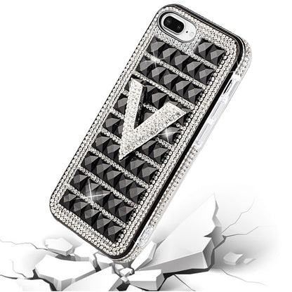 For Apple iPhone 8 Plus/7 Plus/6 Plus/6s Plus Fashion Luxury 3D Bling Diamonds Rhinestone Jeweled Ornament Shiny Crystal  Phone Case Cover