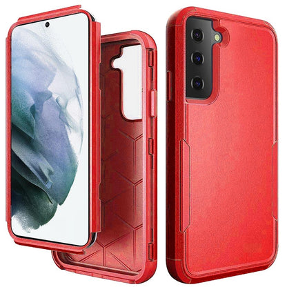 For Samsung Galaxy A13 5G Hybrid Rugged Hard Shockproof Drop-Proof with 3 Layer Protection, Military Grade Heavy-Duty Armor Design Red Phone Case Cover