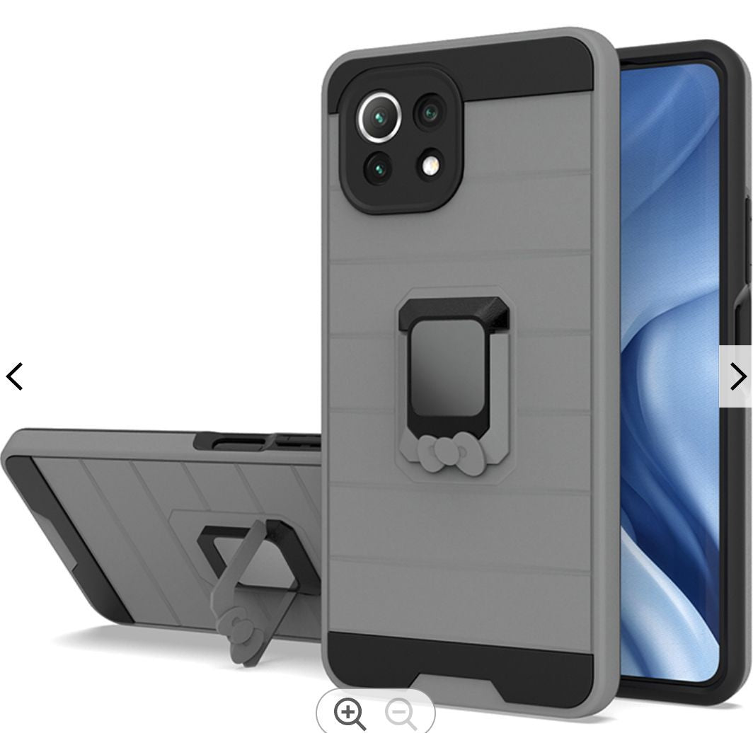 For Motorola Moto G Pure Magnetic Ring Holder Rubber Hybrid Stand Kickstand Slim Texture Rugged Armor Heavy Duty Military Grade  Phone Case Cover