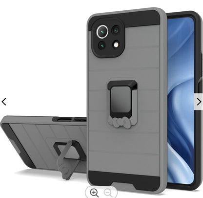 For Motorola Moto G Pure Magnetic Ring Holder Rubber Hybrid Stand Kickstand Slim Texture Rugged Armor Heavy Duty Military Grade  Phone Case Cover