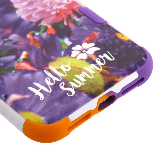 For Apple iPhone XS Max Stylish Hybrid Three Layer Hard PC Shockproof Heavy Duty TPU Rubber Anti-Drop Chrysanthemum Flower Phone Case Cover