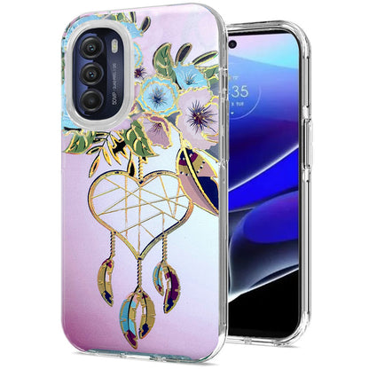 For Motorola Moto G Stylus 5G 2022 Stylish Gold Layer Design Hybrid Rubber TPU Hard PC Shockproof Rugged Slim  Phone Case Cover