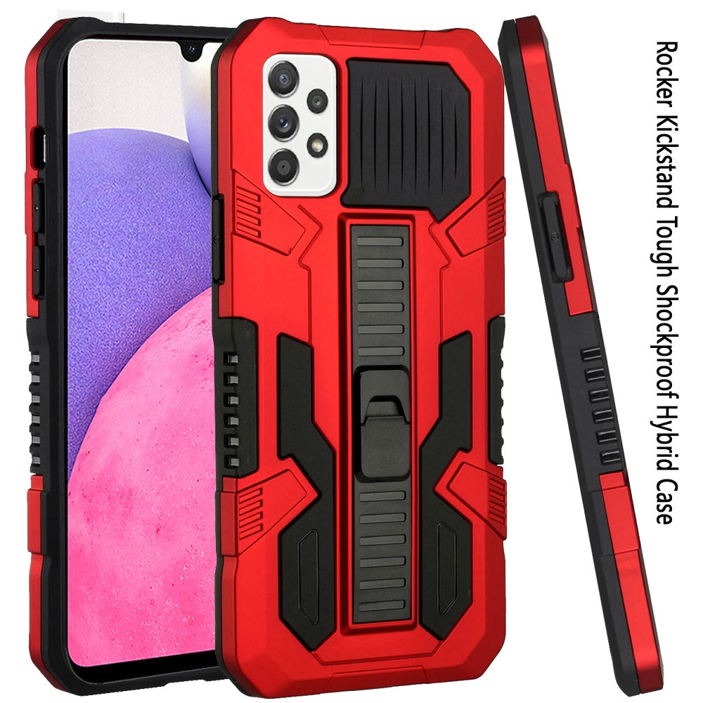 For Samsung Galaxy A33 5G Hybrid Tough Rugged [Shockproof] Dual Layer Protective with Kickstand Military Grade Hard PC + TPU  Phone Case Cover