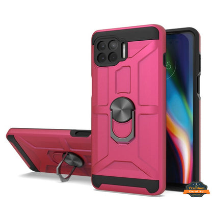 For Motorola Moto One 5G, Moto G 5G Plus Hybrid Ring Stand [360° Rotatable Ring Holder Magnetic Kickstand] Armor Shockproof  Phone Case Cover