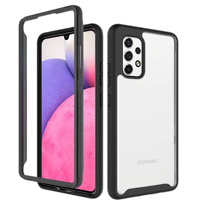 For Samsung Galaxy A33 5G Clear Dual Layer Rugged Bumper Frame Heavy Duty Hybrid Shockproof Rubber Full Body Defender  Phone Case Cover