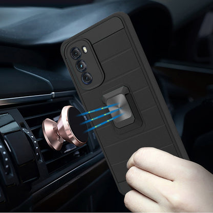 For Motorola Moto G 5G 2022 Magnetic Ring Holder Rubber Hybrid Stand Kickstand Slim Texture Rugged Armor Heavy Duty  Phone Case Cover