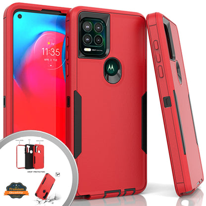 For Motorola Moto G Stylus 5G 2022 Hybrid Slim Shockproof Rubber TPU Hard PC Heavy Duty Hard Protective Dual Layers Red Black Phone Case Cover