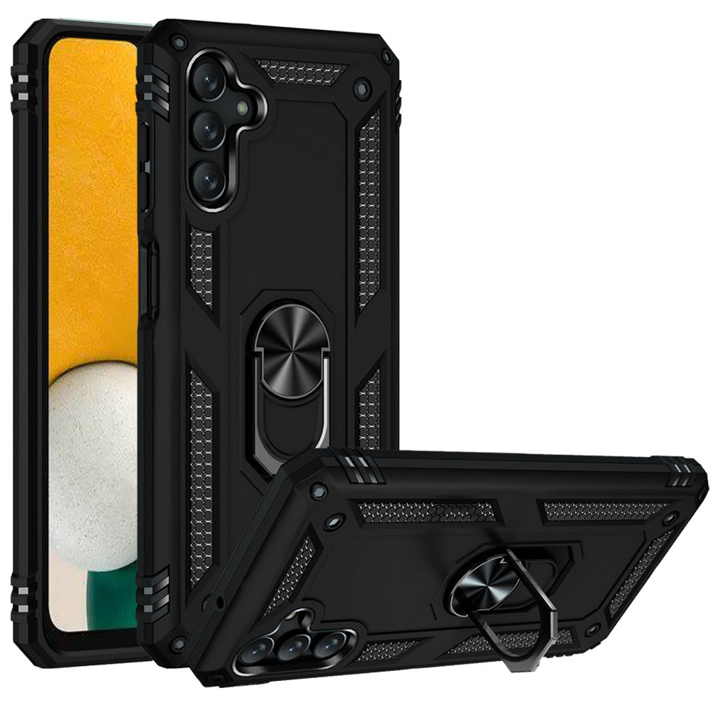 For Samsung Galaxy A13 4G 2022 Military Grade Rugged Dual Layers Shockproof Hybrid Protection with Ring Kickstand  Phone Case Cover