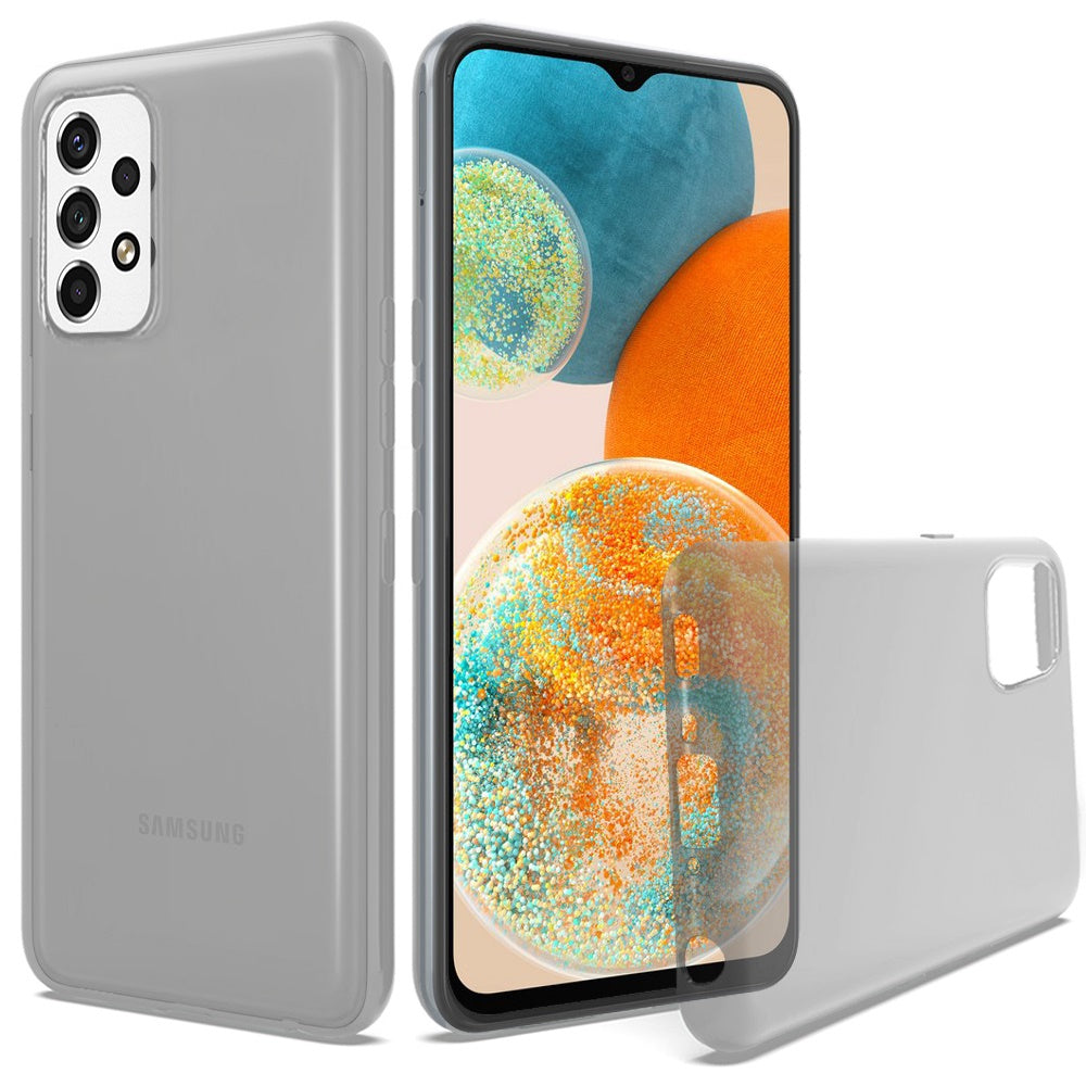 For Samsung Galaxy A23 5G Premium Hybrid Soft Silicone Gummy TPU Gel Candy Skin Flexible Skinny Slim Thin Protector Clear Phone Case Cover