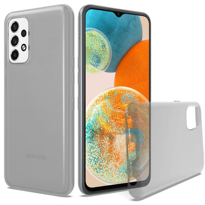 For Samsung Galaxy A23 5G Premium Hybrid Soft Silicone Gummy TPU Gel Candy Skin Flexible Skinny Slim Thin Protector Clear Phone Case Cover