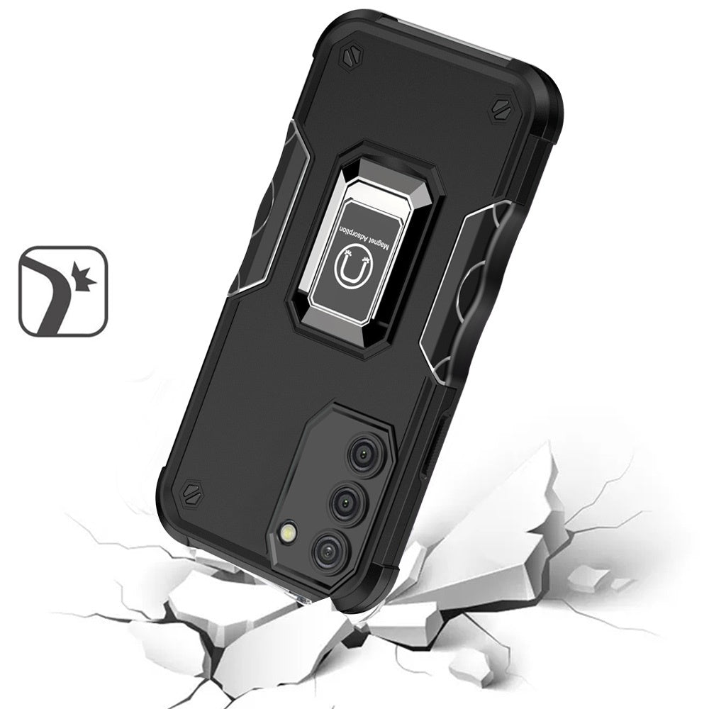 For Samsung Galaxy S22 /Plus Ultra Hybrid Cases with Magnetic Ring Holder Stand Kickstand Heavy Duty Rugged Drop Silicone Shockproof  Phone Case Cover