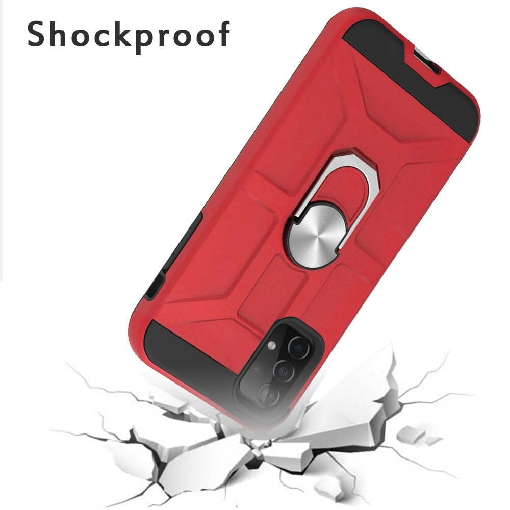 For Samsung Galaxy A32 4G Cases with Stand Kickstand Ring Holder [360° Rotating] Armor Dual Layer Work with Magnetic Car Mount PC+TPU Hard  Phone Case Cover