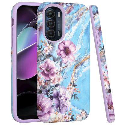 For Motorola Moto G Stylus 5G 2022 Bliss Floral Stylish Design Hybrid Rubber TPU Hard Shockproof Armor  Phone Case Cover
