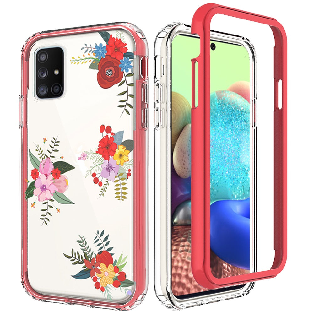 For Samsung Galaxy A71 5G Beautiful Design Hybrid Triple Layer Armor Hard PC Rubber TPU Shockproof Protective Frame  Phone Case Cover