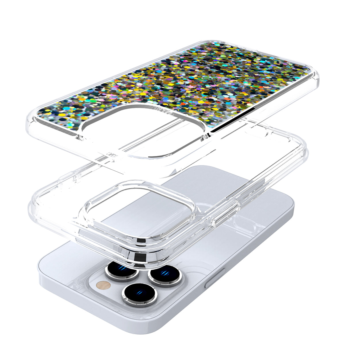 For Motorola Moto G Pure Colorful Glitter Bling Sparkle Epoxy Glittering Shining Hybrid Hard PC Silicone Shockproof  Phone Case Cover