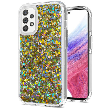 For Samsung Galaxy A53 5G Colorful Glitter Bling Sparkle Epoxy Glittering Shining Hybrid Hard Silicone Shockproof  Phone Case Cover