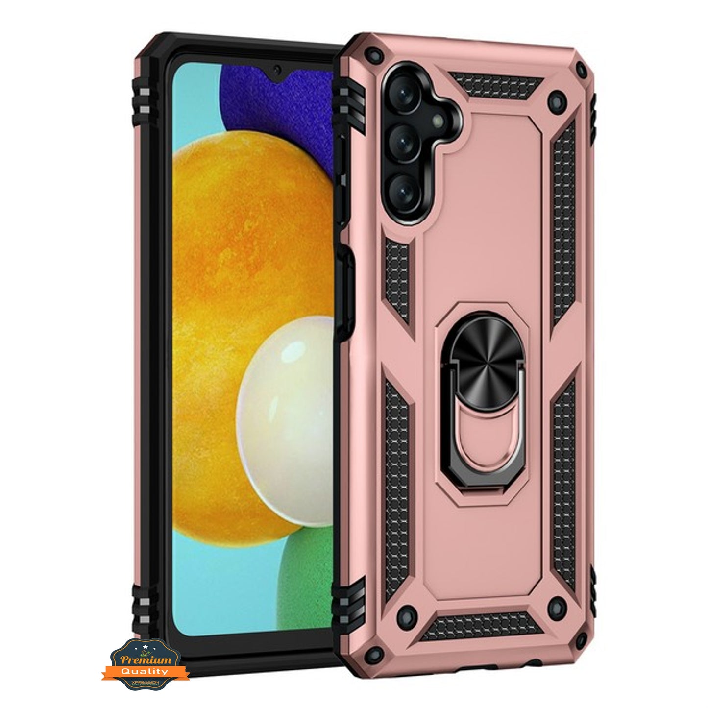 For Samsung Galaxy A13 5G Shockproof Hybrid Dual Layer PC + TPU with Ring Stand Metal Kickstand Heavy Duty Rugged Armor Shell  Phone Case Cover