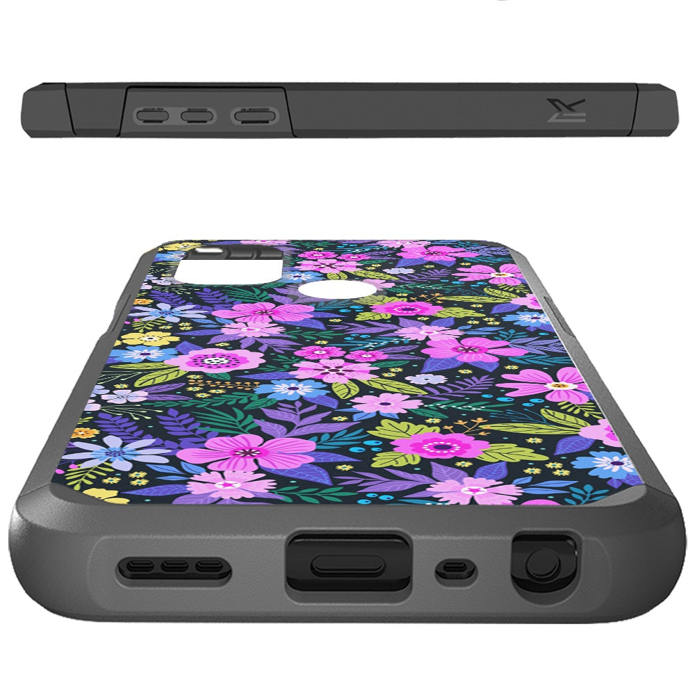 For Motorola Moto G Pure Graphic Design Pattern Hard PC Soft TPU Silicone Protection Hybrid Shockproof Armor Rugged Bumper Mystical Floral Boom Phone Case Cover