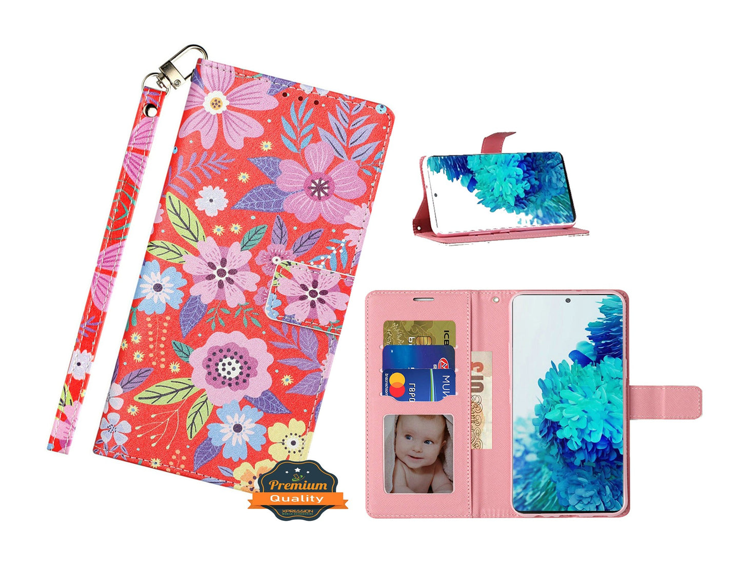 For OnePlus Nord N20 5G Design Wallet Case ID Money Credit Card Holder Leather Folio Pocket Flip Pouch & Strap  Phone Case Cover