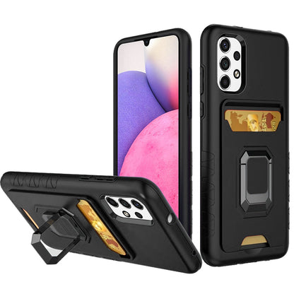 For Samsung Galaxy A33 5G Wallet Case Designed with Credit Card ID Holder & Stand Kickstand Ring Heavy Duty Hybrid Armor  Phone Case Cover