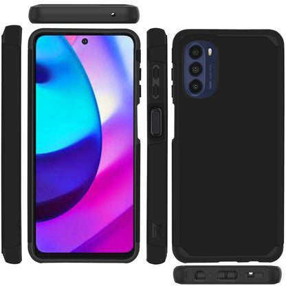 For Motorola Moto G 5G 2022 Slim Corner Protection Shock Absorption Hybrid Dual Layer Hard TPU Rubber Armor Defender  Phone Case Cover