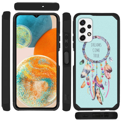 For Samsung Galaxy A23 5G Graphic Design Pattern Hard PC TPU Tough Strong Hybrid Shockproof Armor Frame  Phone Case Cover