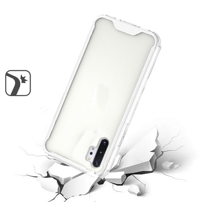 For Samsung Galaxy Note 10 Plus Colored Shockproof Transparent Hard PC + Rubber TPU Hybrid Bumper Slim Protective Clear Phone Case Cover