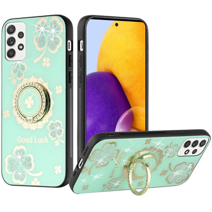 For Samsung Galaxy A73 5G 3D Diamond Bling Sparkly Glitter Ornaments Engraving Hybrid Armor Rugged Metal Fashion  Phone Case Cover