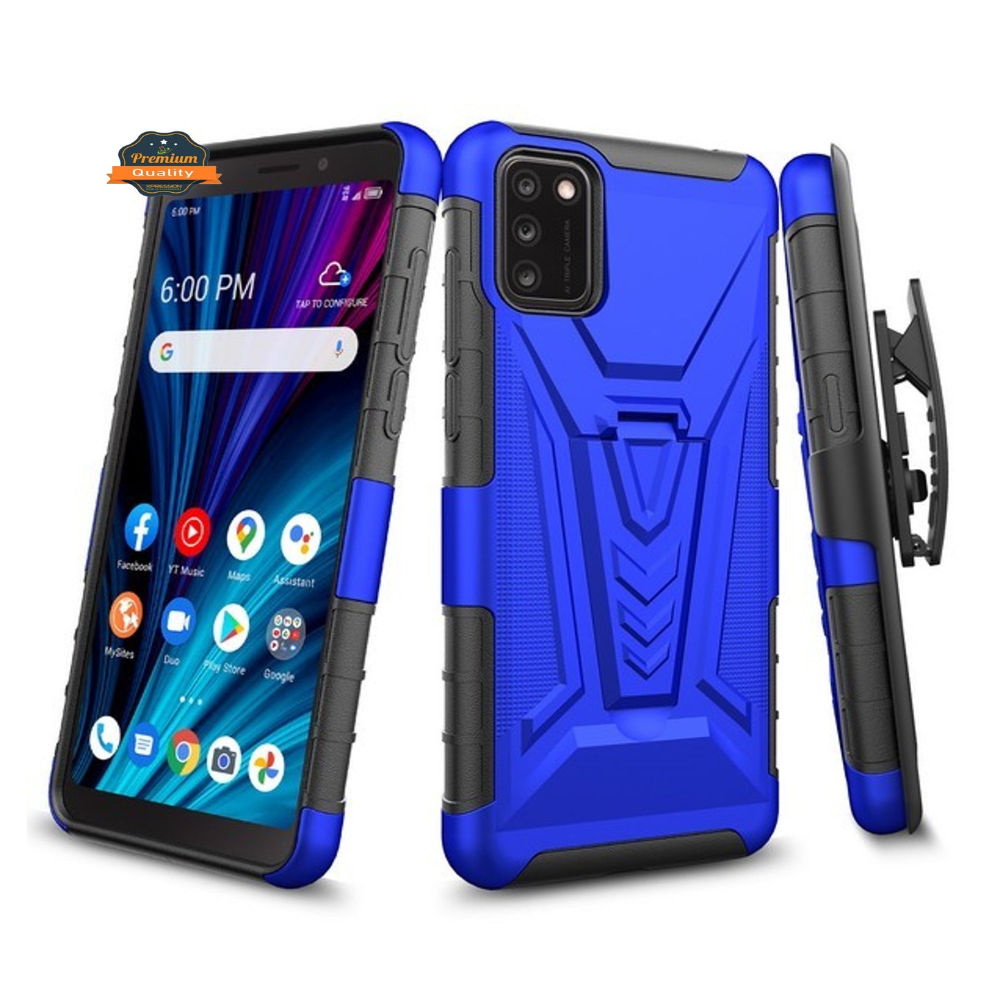 For Motorola Moto One 5G, Moto G 5G Plus Hybrid Kickstand with Swivel Belt Clip Holster Heavy Duty 3 in 1 Shockproof Rugged  Phone Case Cover