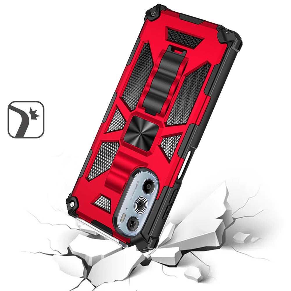 For Motorola Edge+ 2022 /Edge Plus Heavy Duty Stand Hybrid TPU Shockproof Rugged Protective with Built-in Kickstand  Phone Case Cover