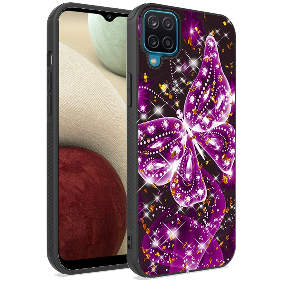 For Apple iPhone 13 Pro Max (6.7") Printed Design Pattern Hybrid with Glitter Sparkle Bling Slim Fit Luxury Hard TPU Shockproof Protective  Phone Case Cover