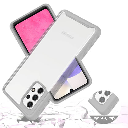 For Samsung Galaxy A33 5G Clear Dual Layer Rugged Bumper Frame Heavy Duty Hybrid Shockproof Rubber Full Body Defender  Phone Case Cover