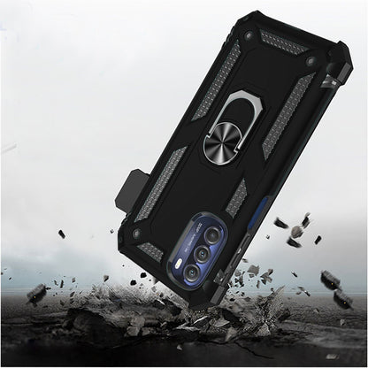 For Motorola Moto G Stylus 5G 2022 Hybrid with Belt Clip Holster Ring Stand Holder, Military Grade Fit Magnetic Car Mount  Phone Case Cover