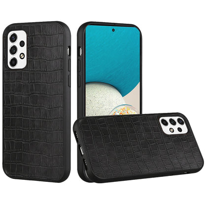 For Samsung Galaxy A53 5G Slim Thin PU Leather Crocodile Design Flip Snap On Hybrid Shockproof TPU PC Hard Shell Durable  Phone Case Cover