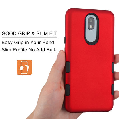 For LG Escape Plus /K30 2019/Arena 2 Hybrid Dual Layer Hard PC Cases Shockproof TPU Bumper Red Phone Case Cover