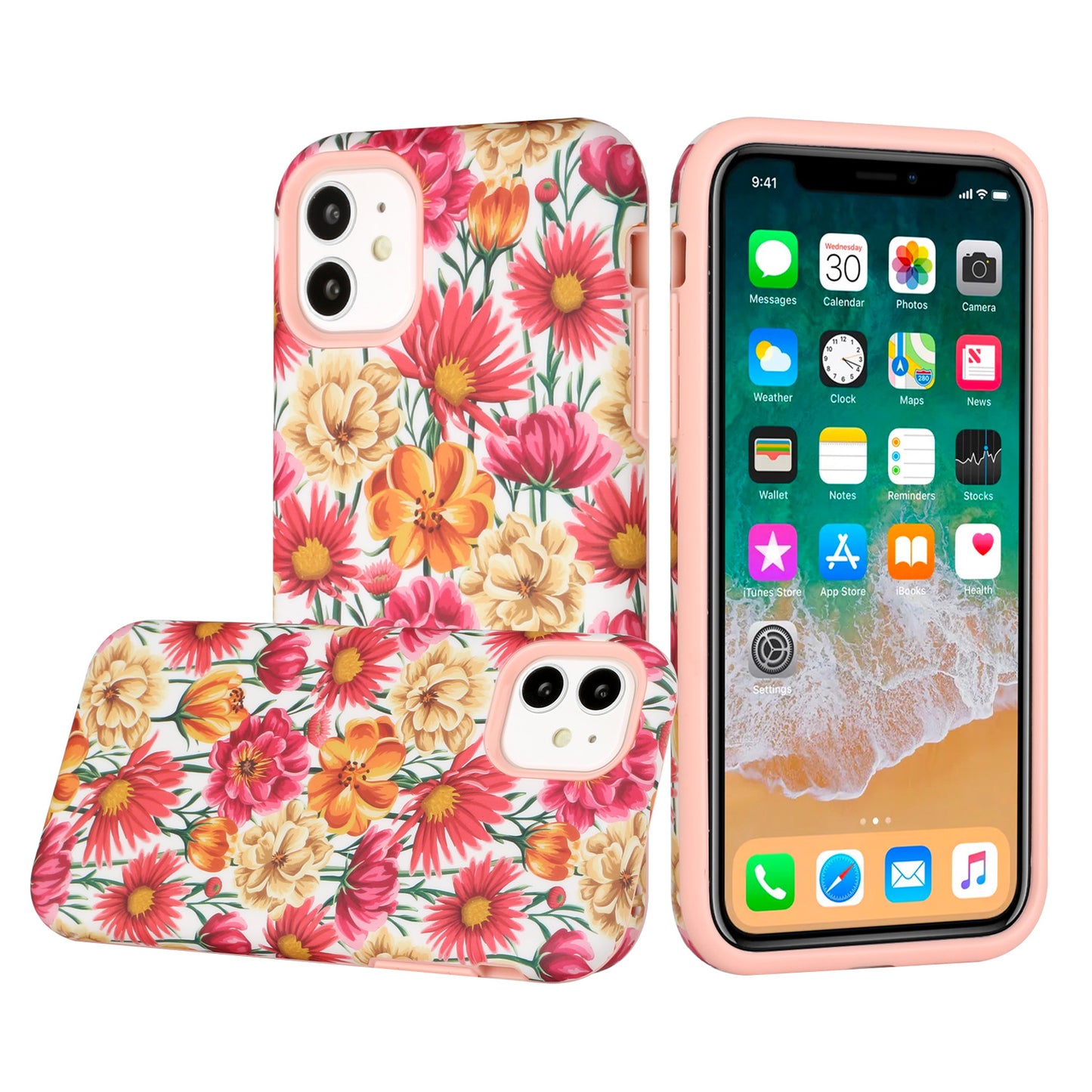 For Samsung Galaxy Z Flip 4 5G Bliss Floral Stylish Design Hybrid Rubber TPU Hard PC Shockproof Armor Slim  Phone Case Cover