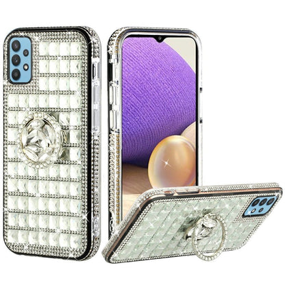 For Apple iPhone XR Fashion Luxury 3D Bling Diamonds Rhinestone Jeweled Shiny Crystal Hybrid Hard with Ring Stand Holder  Phone Case Cover