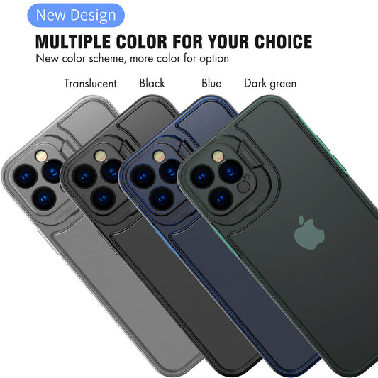 For Apple iPhone 13 /Pro Max Hybrid Tinted with Precise Raised Camera Protection & Invisible Stand Kickstand Ultra Slim  Phone Case Cover
