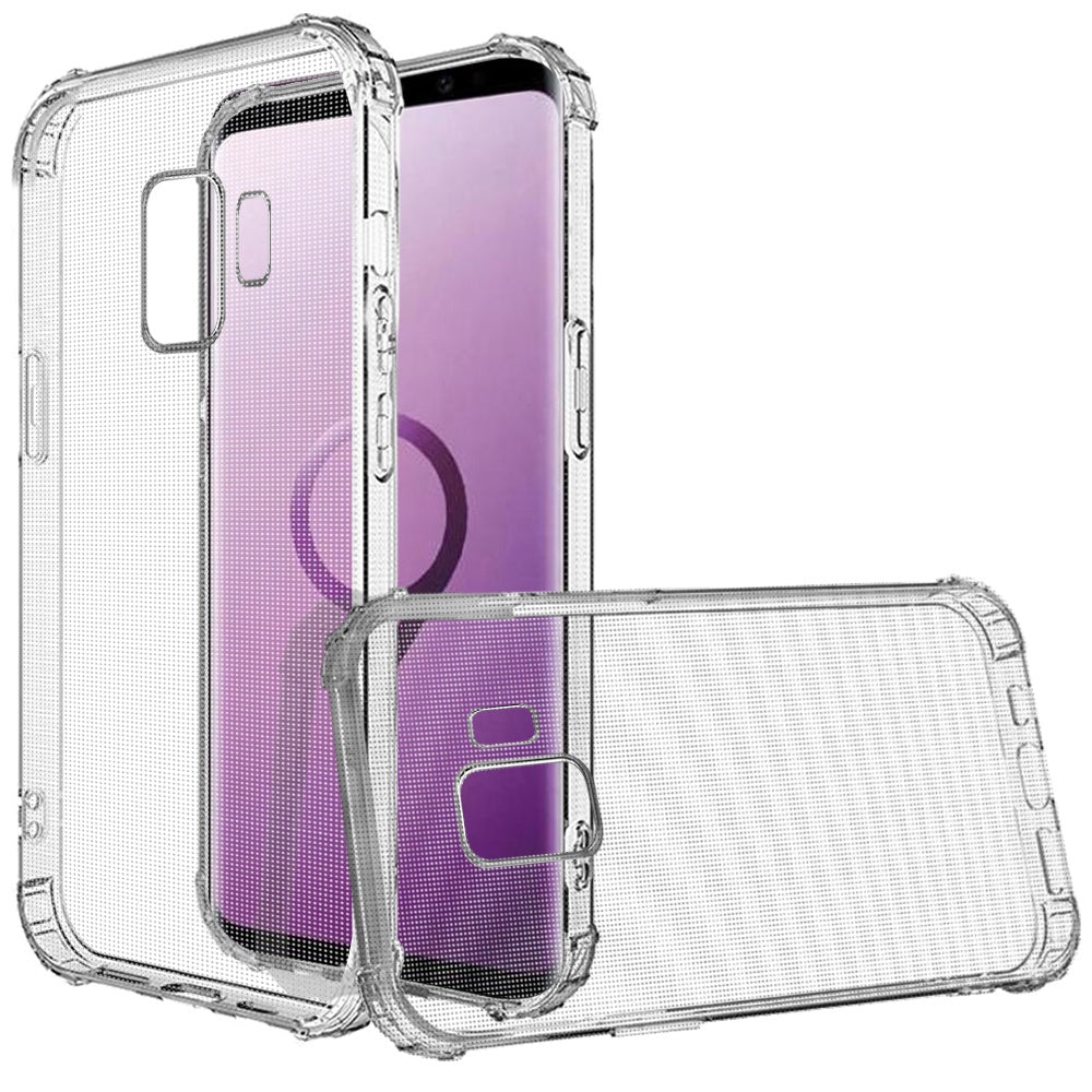 For Samsung Galaxy S9 Hybrid Transparent Thick Pure TPU Rubber Silicone 4 Corners Gel Shockproof Protective Slim Back Clear Phone Case Cover
