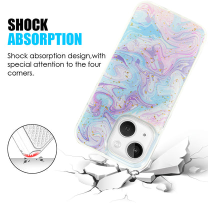 For Apple iPhone 14 /Plus Pro Max Fashion Marble Galaxy Design Pattern Bling Sparkle Hybrid Shockproof Rubber  Phone Case Cover